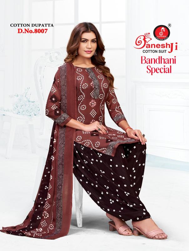 Ganeshji bandhani vol 8 wholesale dress materials in mumbai with price